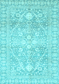 Oriental Light Blue Traditional Rug, abs2697lblu