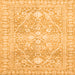 Square Machine Washable Oriental Orange Traditional Area Rugs, wshabs2697org