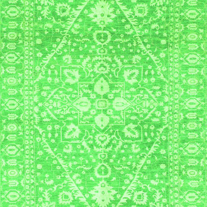 Machine Washable Oriental Green Traditional Area Rugs, wshabs2697grn