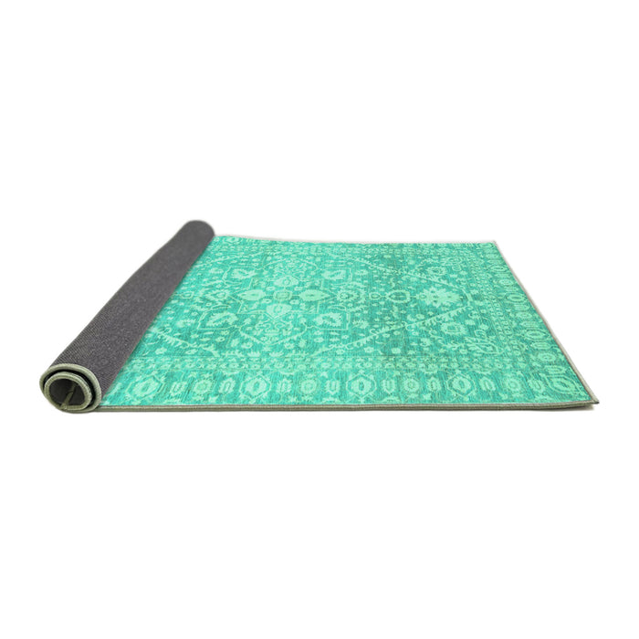 Sideview of Oriental Turquoise Traditional Rug, abs2697turq