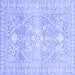 Square Oriental Blue Traditional Rug, abs2697blu