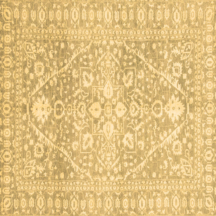 Square Machine Washable Oriental Brown Traditional Rug, wshabs2697brn