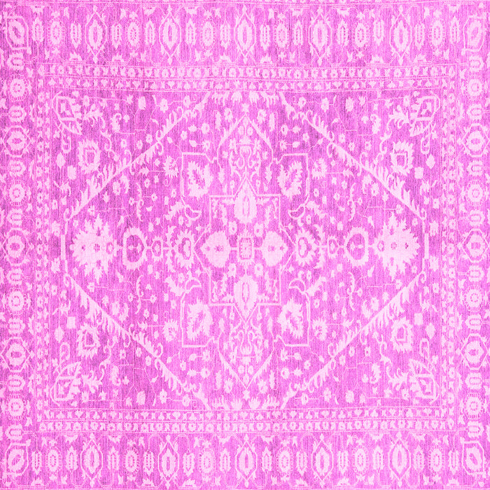 Square Oriental Pink Traditional Rug, abs2697pnk