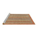 Sideview of Machine Washable Abstract Chocolate Brown Rug, wshabs2698