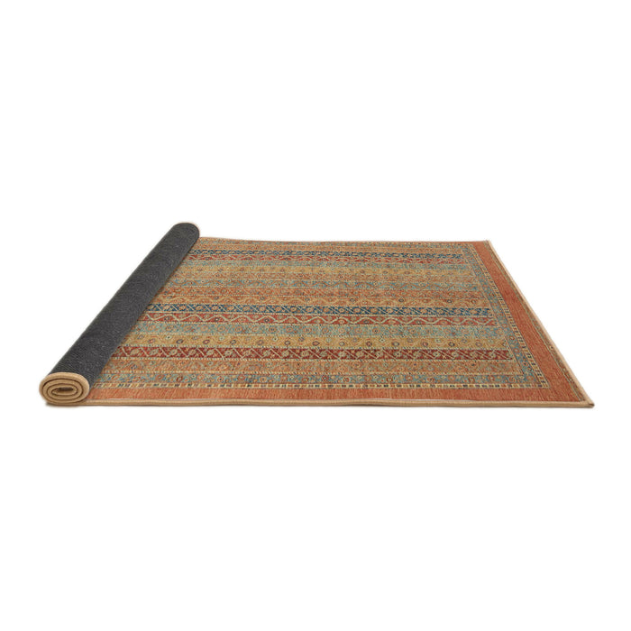 Sideview of Abstract Chocolate Brown Modern Rug, abs2698