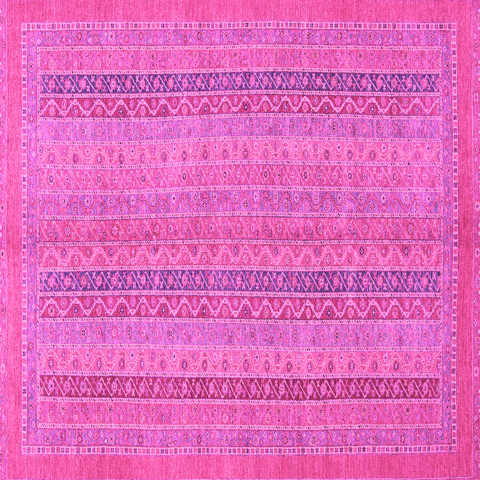 Square Abstract Pink Modern Rug, abs2698pnk