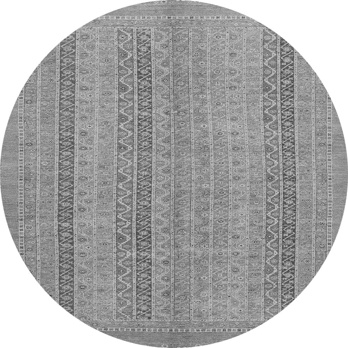 Round Abstract Gray Modern Rug, abs2698gry