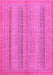 Machine Washable Abstract Pink Modern Rug, wshabs2698pnk