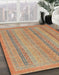 Machine Washable Abstract Chocolate Brown Rug in a Family Room, wshabs2698