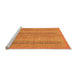 Sideview of Machine Washable Abstract Orange Modern Area Rugs, wshabs2698org