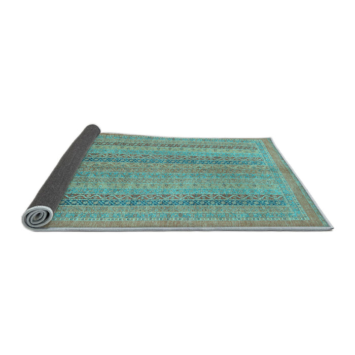 Sideview of Abstract Light Blue Modern Rug, abs2698lblu