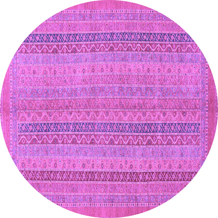 Round Abstract Purple Modern Rug, abs2698pur