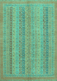 Abstract Turquoise Modern Rug, abs2698turq