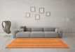 Machine Washable Abstract Orange Modern Area Rugs in a Living Room, wshabs2698org