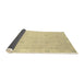 Sideview of Abstract Mustard Yellow Oriental Rug, abs2699