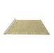 Sideview of Machine Washable Abstract Mustard Yellow Rug, wshabs2699