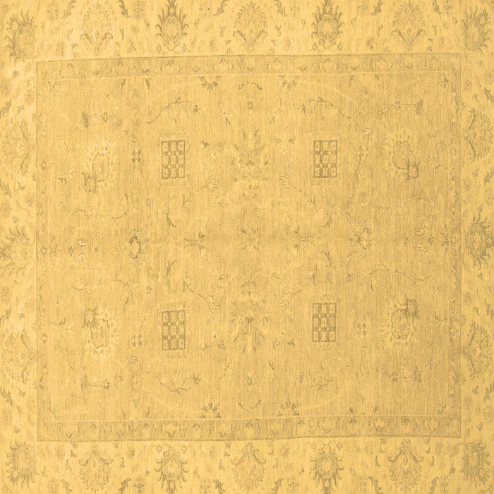 Square Machine Washable Oriental Brown Traditional Rug, wshabs2699brn