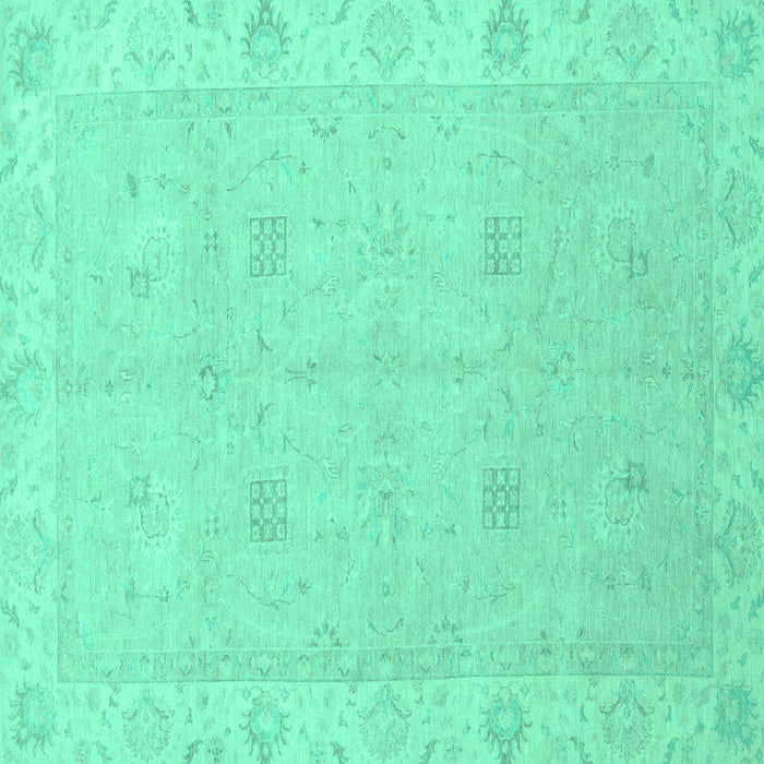 Square Oriental Turquoise Traditional Rug, abs2699turq