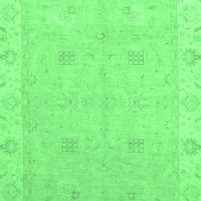 Machine Washable Oriental Emerald Green Traditional Area Rugs, wshabs2699emgrn
