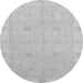 Round Oriental Gray Traditional Rug, abs2699gry