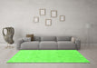 Machine Washable Oriental Green Traditional Area Rugs in a Living Room,, wshabs2699grn