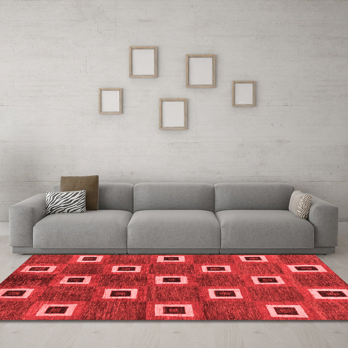 Modern Red Washable Rugs