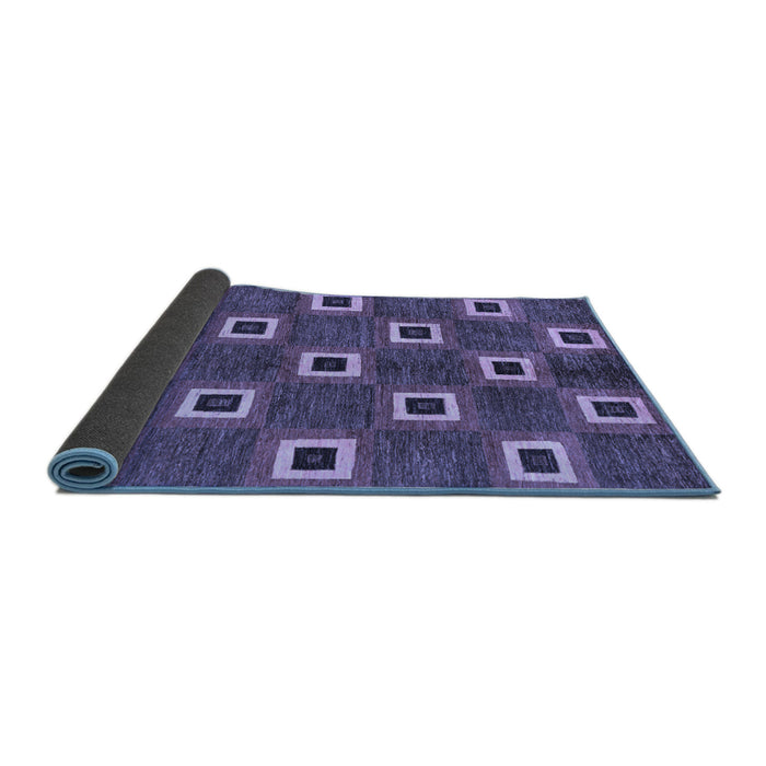 Sideview of Oriental Blue Modern Rug, abs269blu