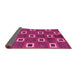 Sideview of Oriental Pink Modern Rug, abs269pnk