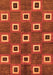 Machine Washable Oriental Orange Modern Area Rugs, wshabs269org