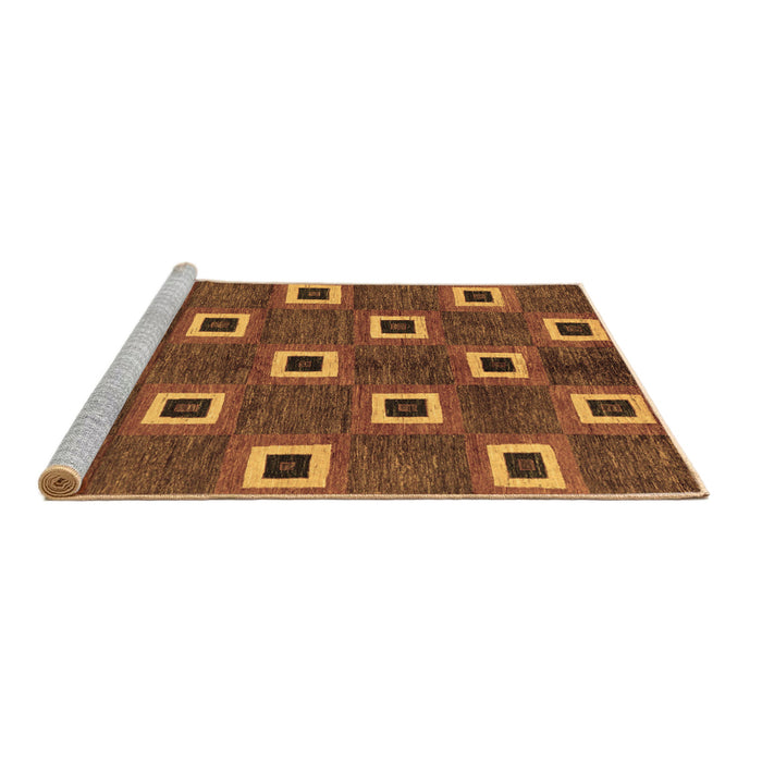 Sideview of Machine Washable Oriental Brown Modern Rug, wshabs269brn