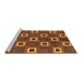 Sideview of Machine Washable Oriental Brown Modern Rug, wshabs269brn