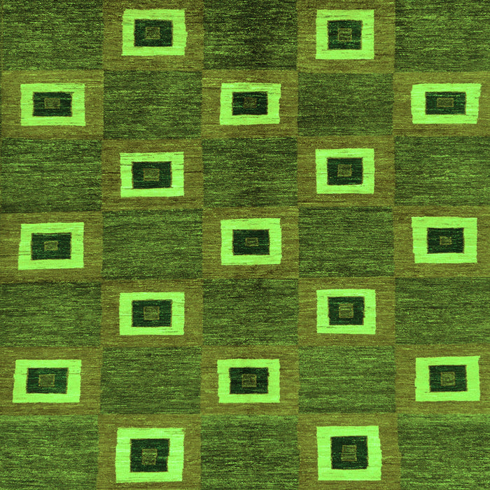 Square Oriental Green Modern Rug, abs269grn