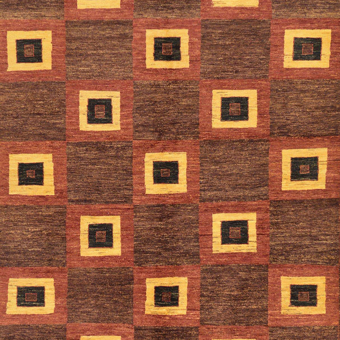 Machine Washable Abstract Tomato Red Rug, wshabs269