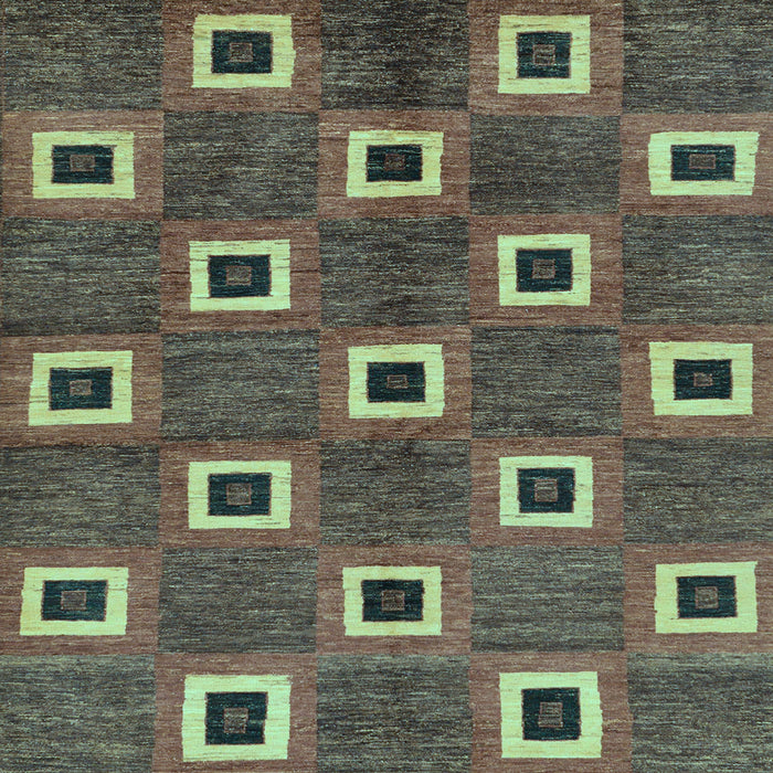 Square Machine Washable Oriental Light Blue Modern Rug, wshabs269lblu