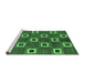 Sideview of Machine Washable Oriental Emerald Green Modern Area Rugs, wshabs269emgrn