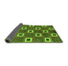 Sideview of Oriental Green Modern Rug, abs269grn