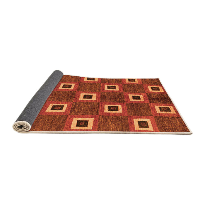 Sideview of Oriental Orange Modern Rug, abs269org