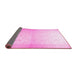 Sideview of Oriental Pink Traditional Rug, abs26pnk