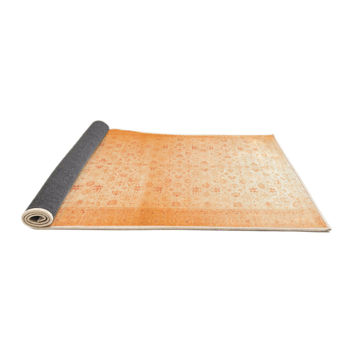 Sideview of Oriental Orange Traditional Rug, abs26org