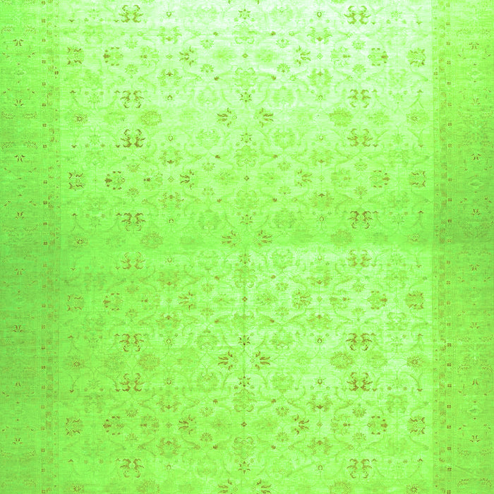 Machine Washable Oriental Green Traditional Area Rugs, wshabs26grn