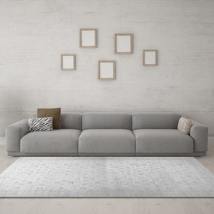 Machine Washable Oriental Gray Traditional Rug in a Living Room,, wshabs26gry