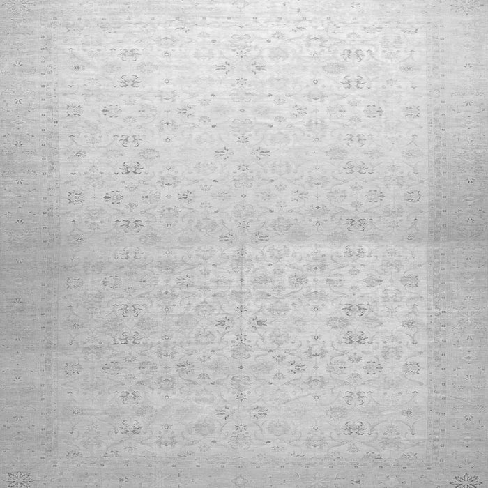 Square Oriental Gray Traditional Rug, abs26gry