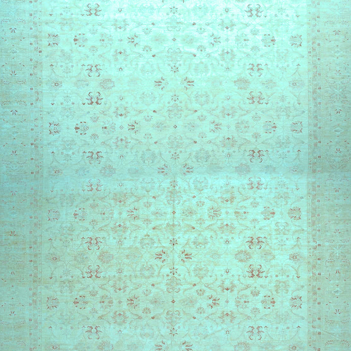 Machine Washable Oriental Light Blue Traditional Rug, wshabs26lblu