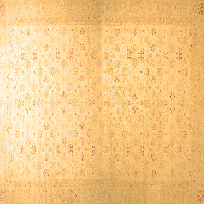 Square Oriental Brown Traditional Rug, abs26brn