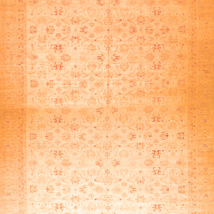 Machine Washable Oriental Orange Traditional Area Rugs, wshabs26org