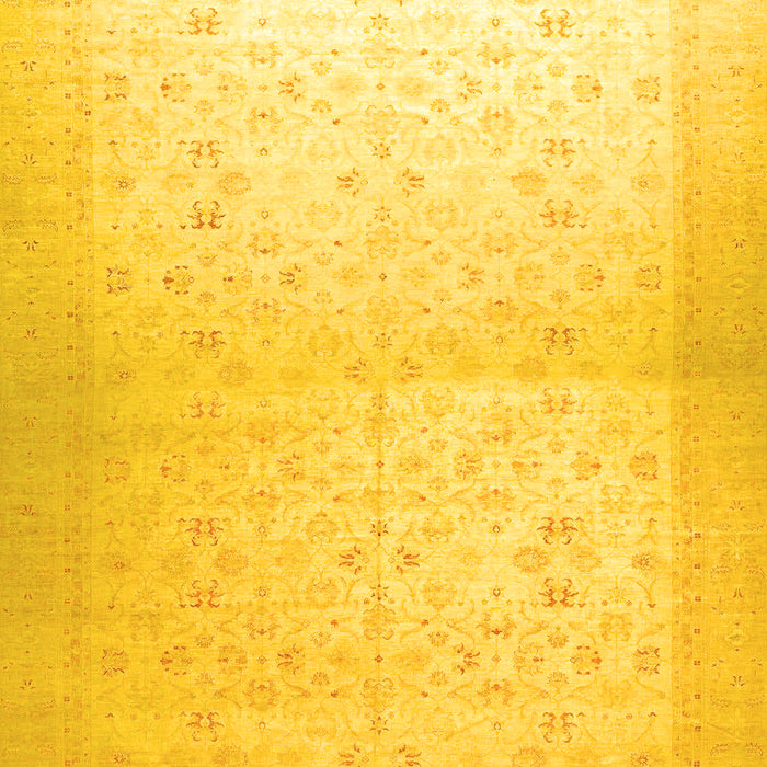 Oriental Yellow Traditional Rug, abs26yw