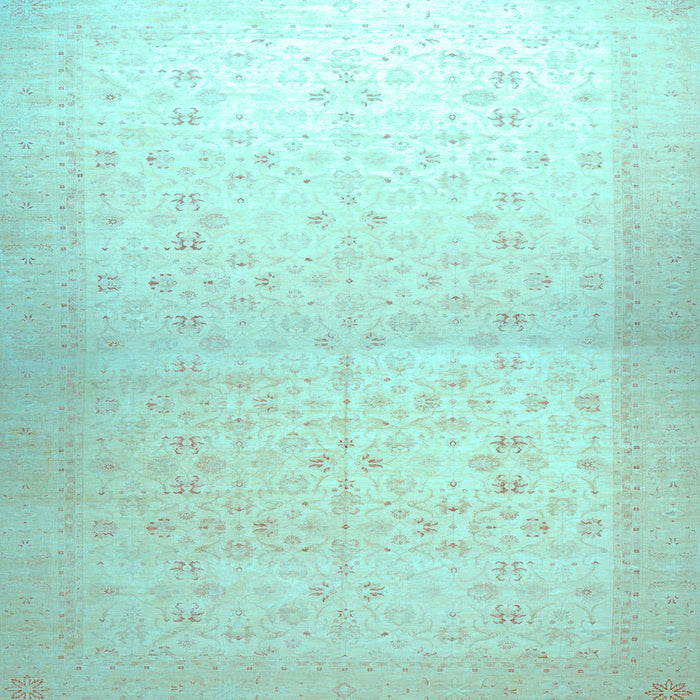 Square Oriental Light Blue Traditional Rug, abs26lblu