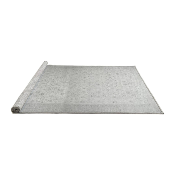 Sideview of Machine Washable Oriental Gray Traditional Rug, wshabs26gry