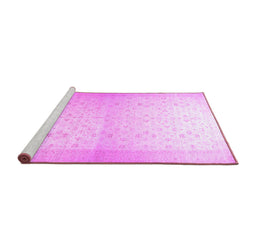 Sideview of Machine Washable Oriental Purple Traditional Area Rugs, wshabs26pur