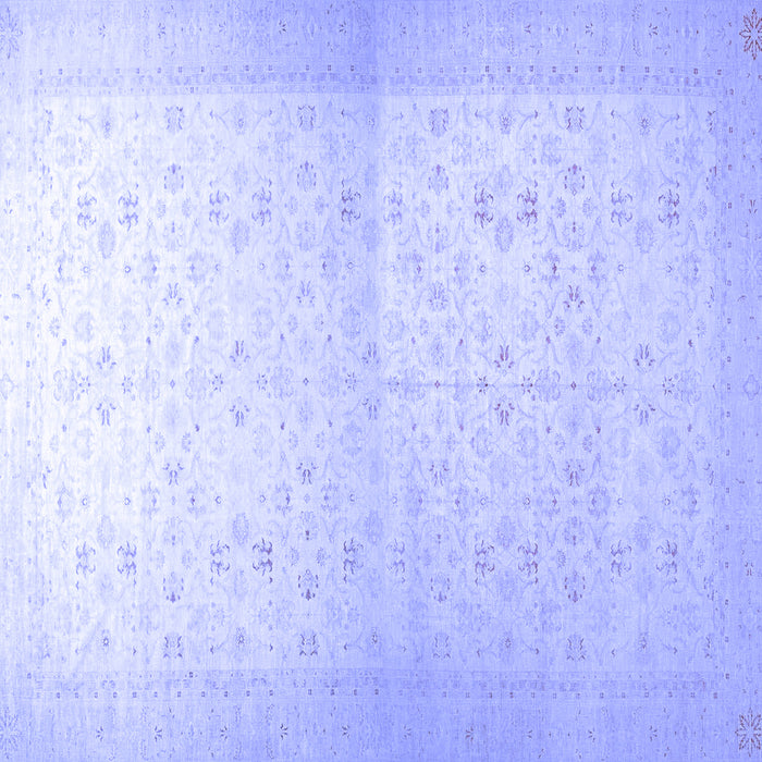 Square Oriental Blue Traditional Rug, abs26blu